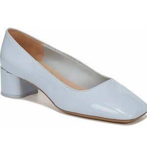 Franco Sarto Neri Square Toe Block Heel Pumps Blue Size 8